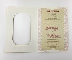 SC 2756 Vintage Rgeal Frame Maroon & Gold Invitation-5034