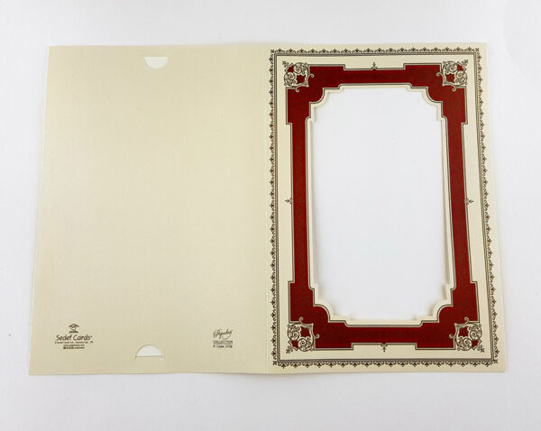 SC 2756 Vintage Rgeal Frame Maroon & Gold Invitation-5035