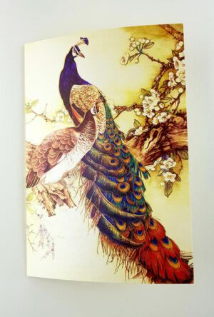 SC 2765 Colourful antique peacock party invitation-0