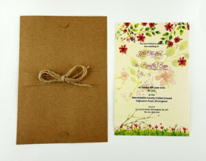 SC 2766 Layered kraft, twine burgundy and green floral invitation-5045