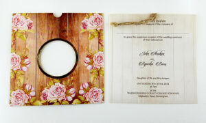SC 2775 Square Pink Rose flower Pocket Invitation-0