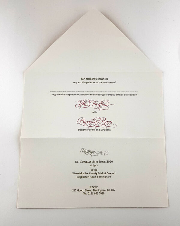 Text for Wedding invite card