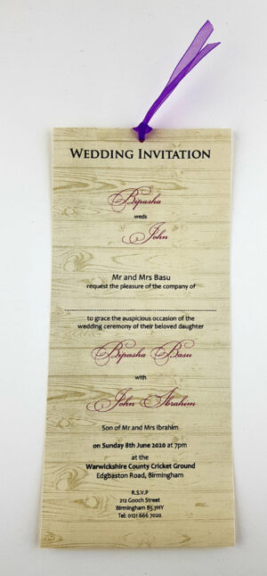 SC 2782 Purple and maroon Flower Pocket Invitation-5065