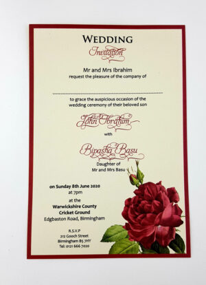 SC 5566 Gorgeous red rose printed envelope invitation-0