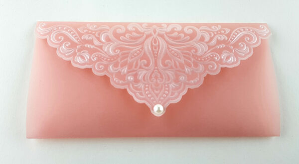Elegant Pink Pearl Translucent Vellum Invitation SC 5576 -5101