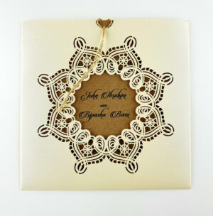 SC 5621 Exquisite vintage lace design pocket invitation-0