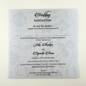 SC 5660 Luxurious black flower foiled Party Pocket Invite-5128