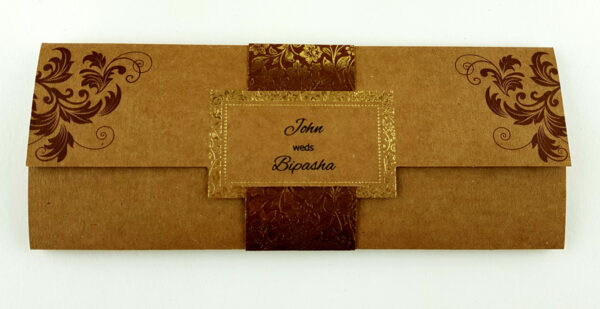 SC 5619 Antique brown kraft Invitation-0