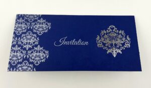 Blue and silver invitation