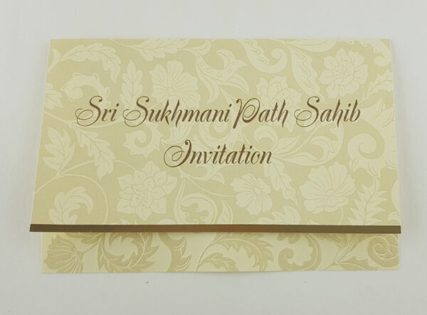 Sri Sukhmani Sahib Path Card in Ivory