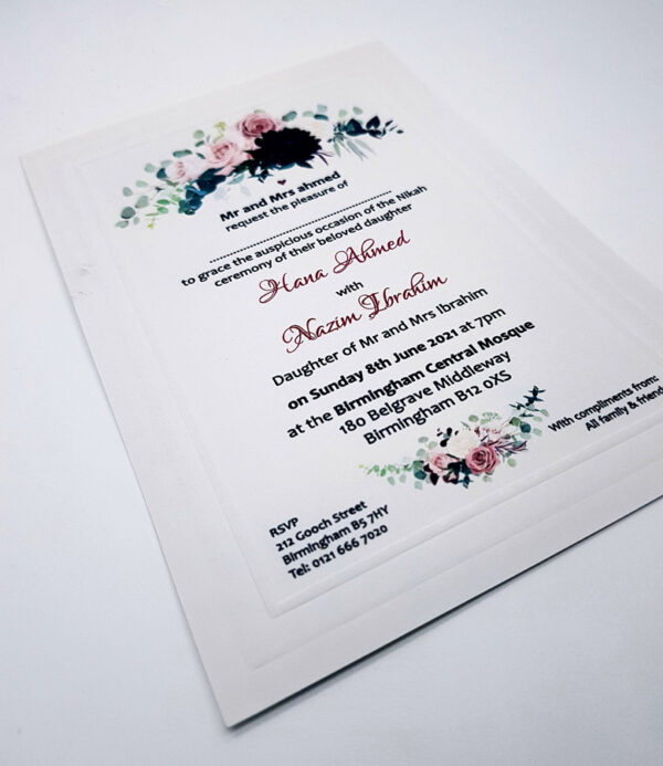 Panache 718 - 102 Floral embossed Invitation-0