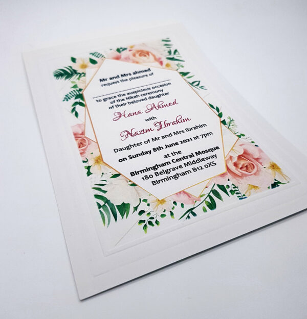 Panache 718 - 103 Floral embossed Invitation-5594