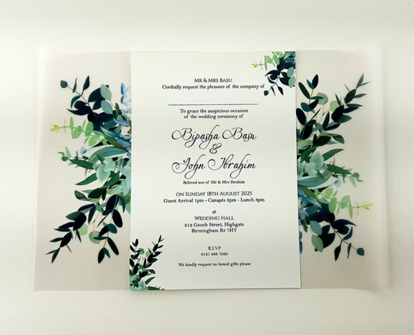 Vellum wedding wording template