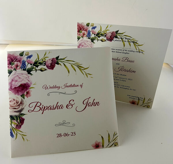 ABC 878 Personalised Floral Pocket Invitation-0
