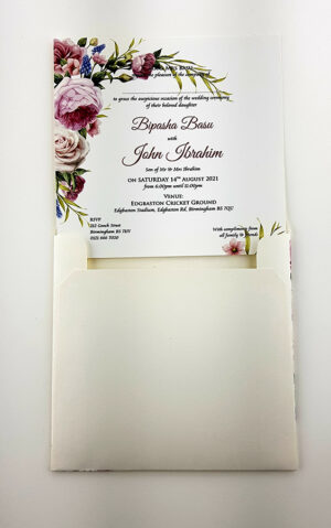 ABC 878 Personalised Floral Pocket Invitation-5761