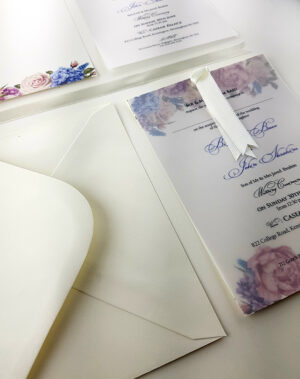 Elegant Vellum wedding invitation