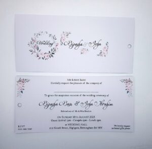 floral pocket invitation card design