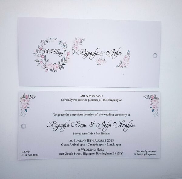 floral pocket invitation card design