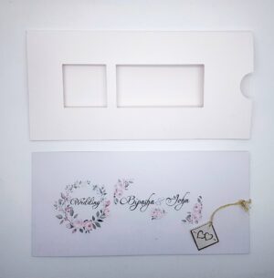 Two windows white pocket invitations design