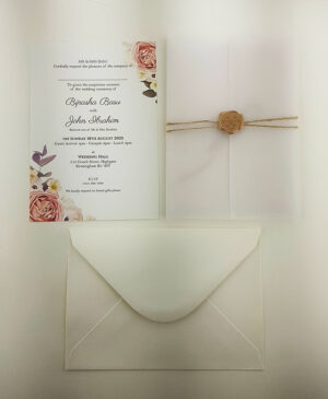 ABC 988 Translucent Floral Vellum Invitation with Gold Wax Seal-0