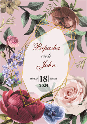 ABC 1055 Floral A5 Invitation-0