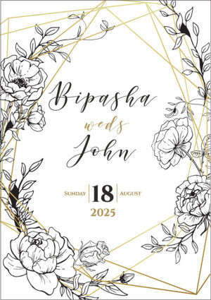 ABC 1058 Floral A5 Invitation-0