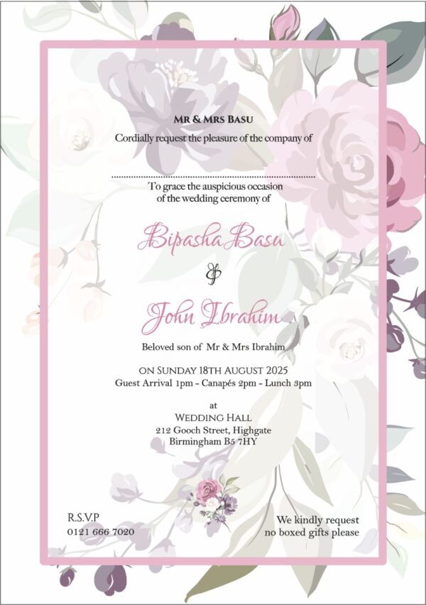 ABC 1104 Floral A5 Invitation-6127