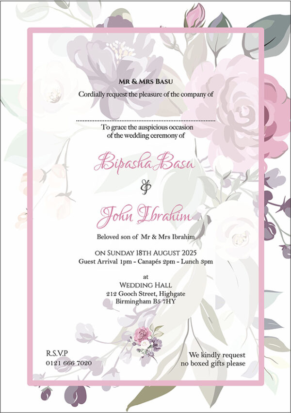 ABC 1104 Floral A5 Invitation-6128