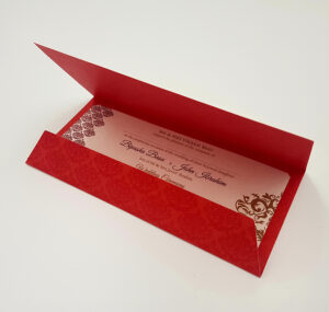 Shimmer Red Wedding invitation