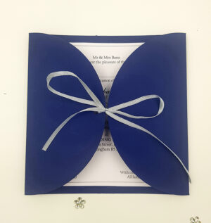 MCC Simple Blue with silver ribbon gatefold invitation-6089