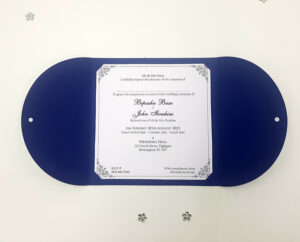 MCC Simple Blue with silver ribbon gatefold invitation-6090