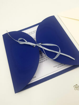 MCC Simple Blue with silver ribbon gatefold invitation-0