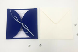 MCC Simple Blue with silver ribbon gatefold invitation-6092