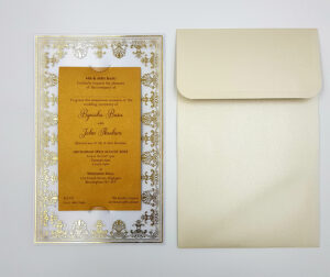 SC 3731 Acrylic Gold foiled Invitation-5933