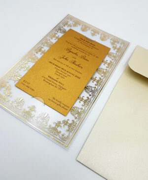SC 3731 Acrylic Gold foiled Invitation-5935