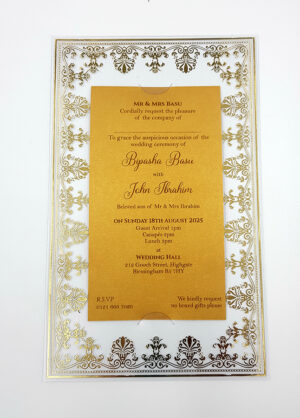SC 3731 Acrylic Gold foiled Invitation-5936