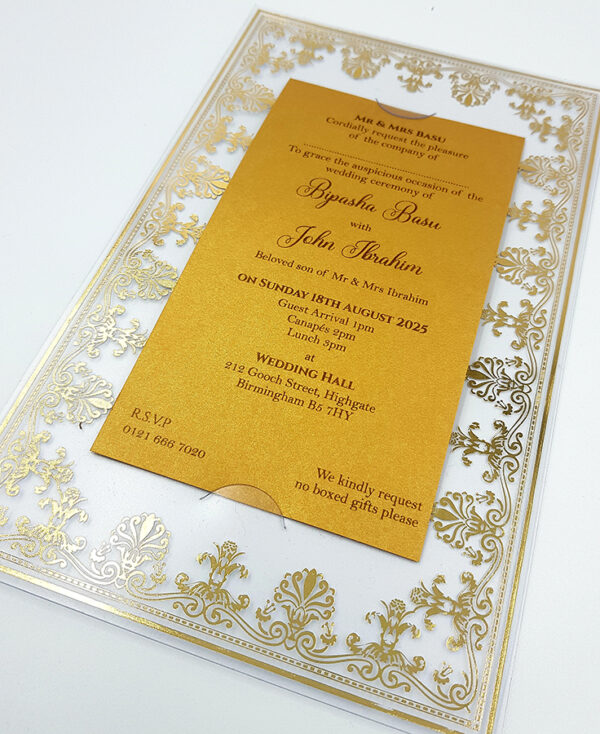 SC 3731 Acrylic Gold foiled Invitation-5937