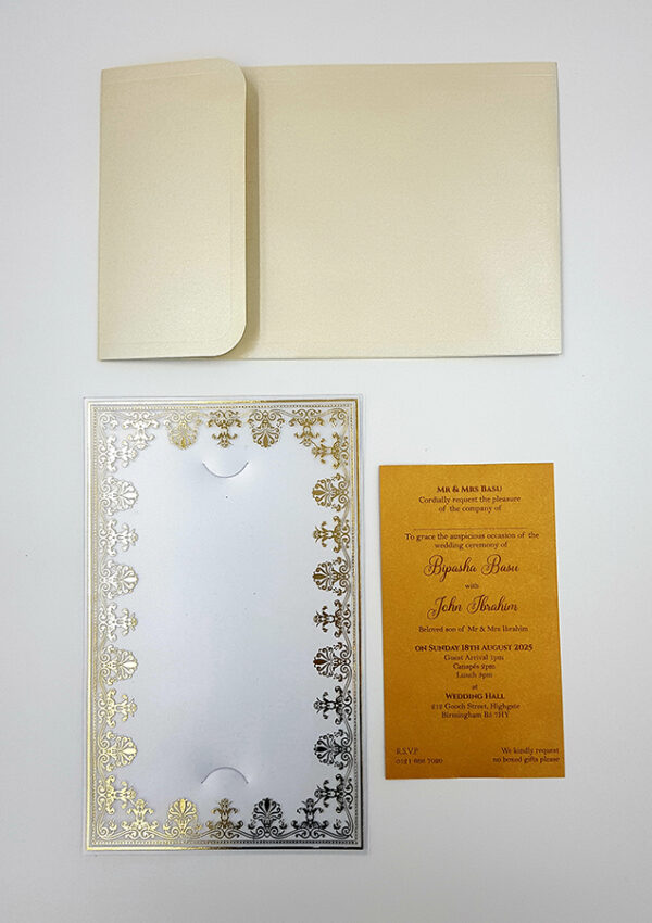 SC 3731 Acrylic Gold foiled Invitation-5938