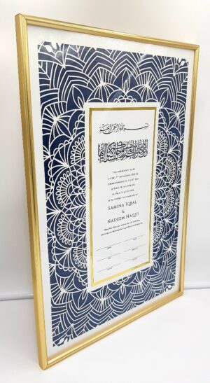 Custom made Islamic printable marriage certificate Nikkah Nama