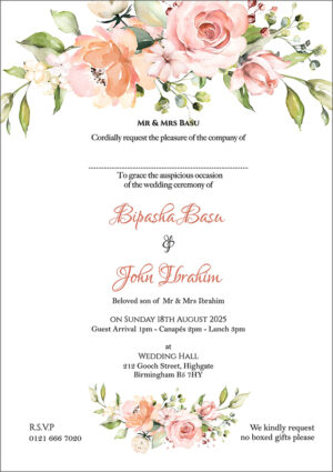 ABC 1105 Floral A5 Invitation-6132