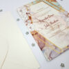 Fluid Marble floral wedding cards in A5