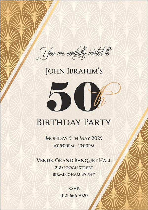 50th online birthday invitations