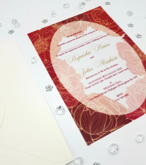 translucent 50th wedding anniversary invitations