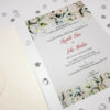 Floral invitations with vellum