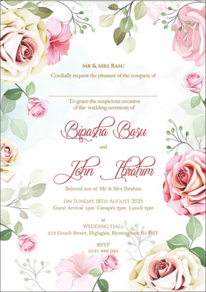 Gorgesou Flowers cheap vellum wedding invitations