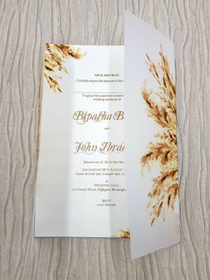 Elegant grass translucent wedding invitations