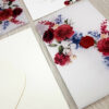red and blue flowers etsy vellum wedding invites