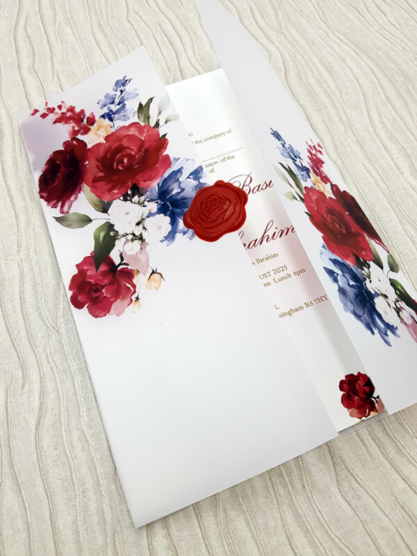 Wax Seal vellum paper wedding invitations diy