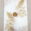 wedding invitations sheer overlay in gold with faux wax seal