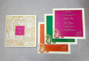 unique custom Indian wedding invitation card